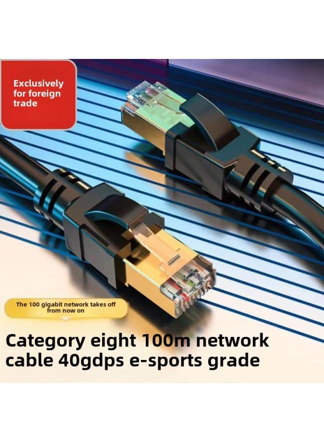 Class 8 Gigabit Network Cable Cat8 Network Cable Home Super Class 8 5G Network Pure Copper Shielded Computer Router Electric Competition-Color:Category Eight Lines White-Line Length:3 M - Image 3